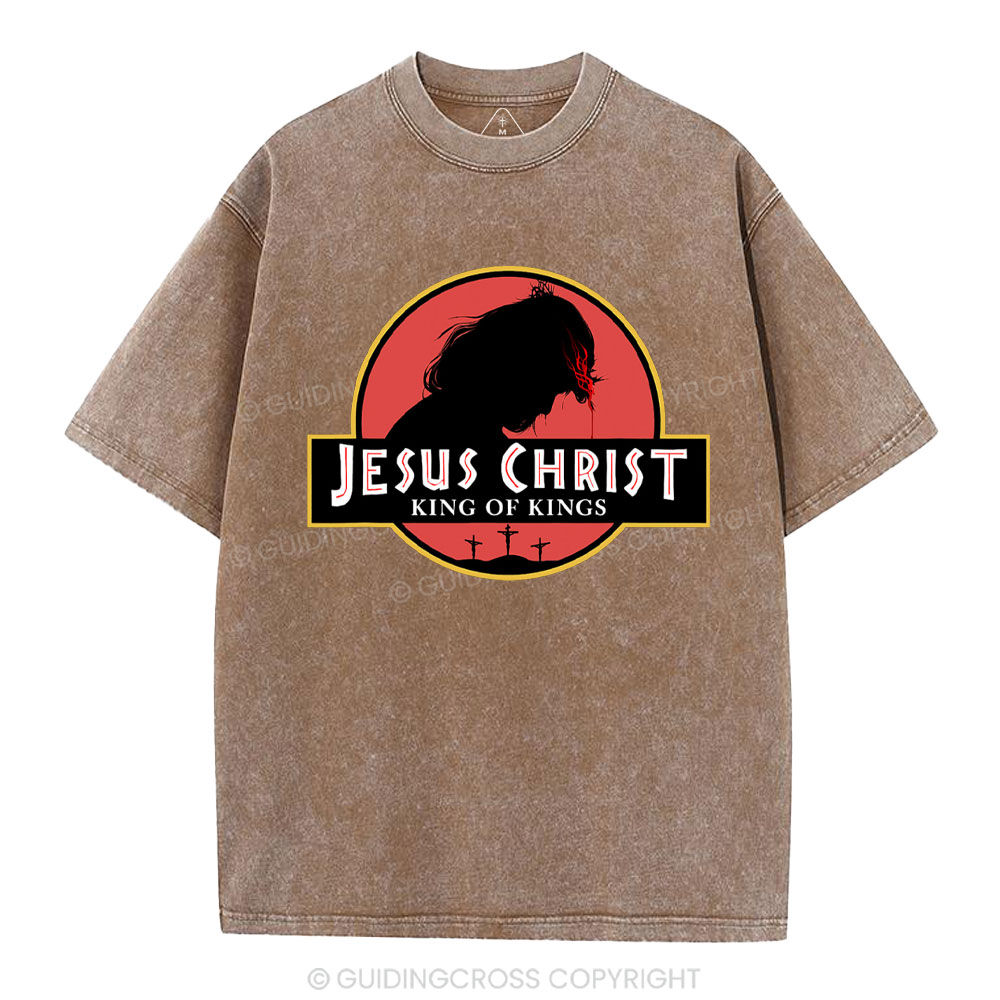 Jesus Christ King Of Kings Chrsitian Washed T-Shirt