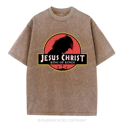 Jesus Christ King Of Kings Chrsitian Washed T-Shirt