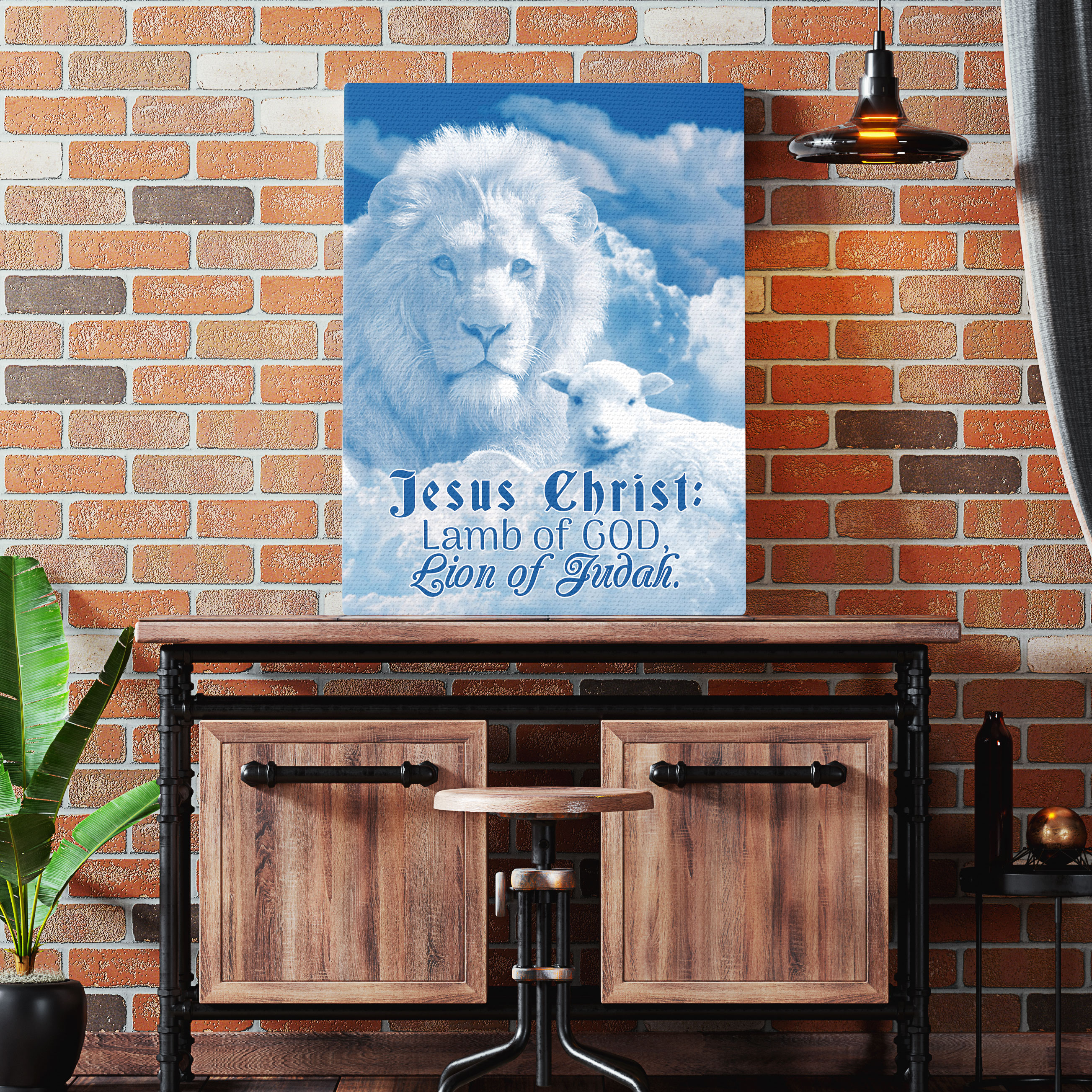 Jesus Christ Lamb Of God Lion Of Judah Christian Canvas Wall Art