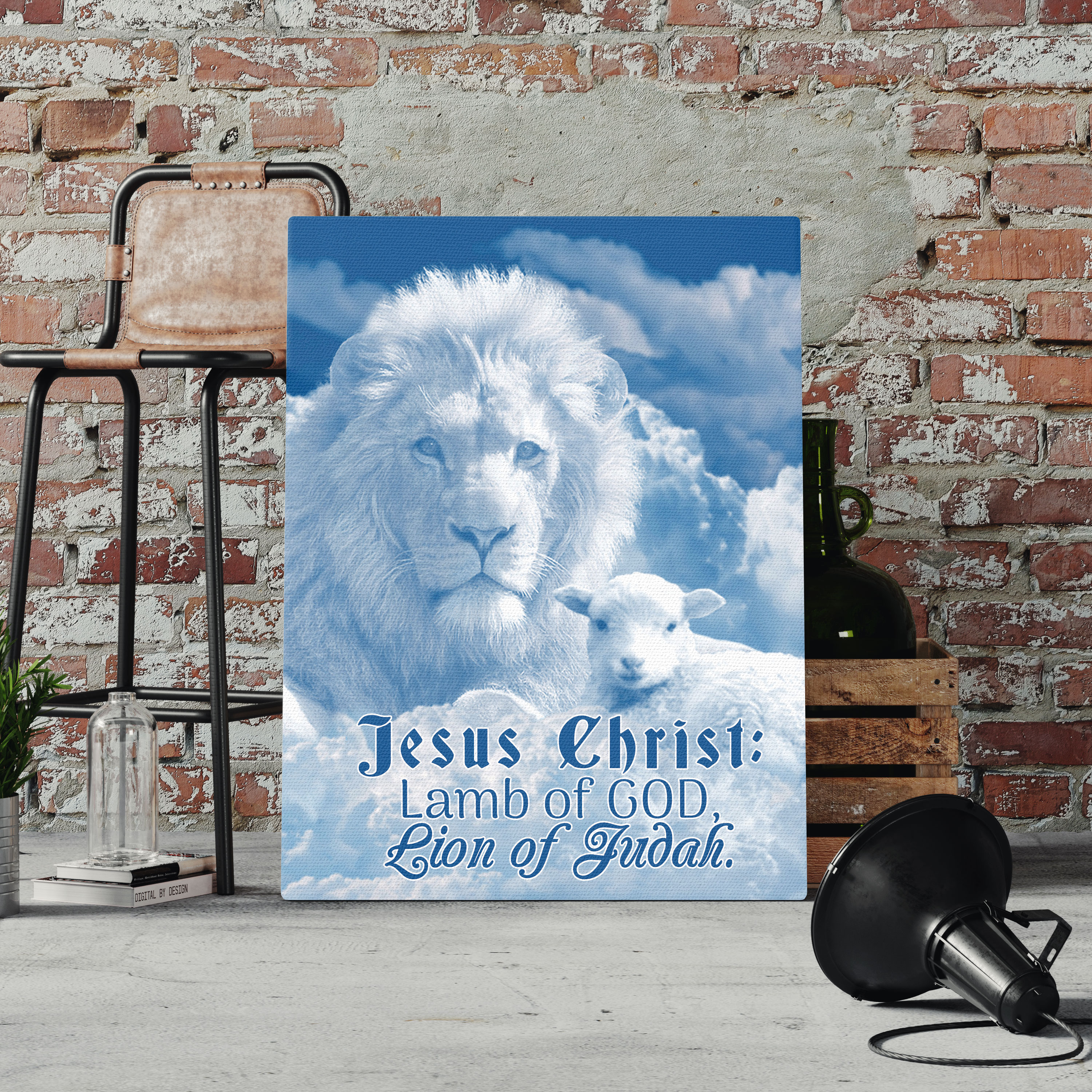 Jesus Christ Lamb Of God Lion Of Judah Christian Canvas Wall Art