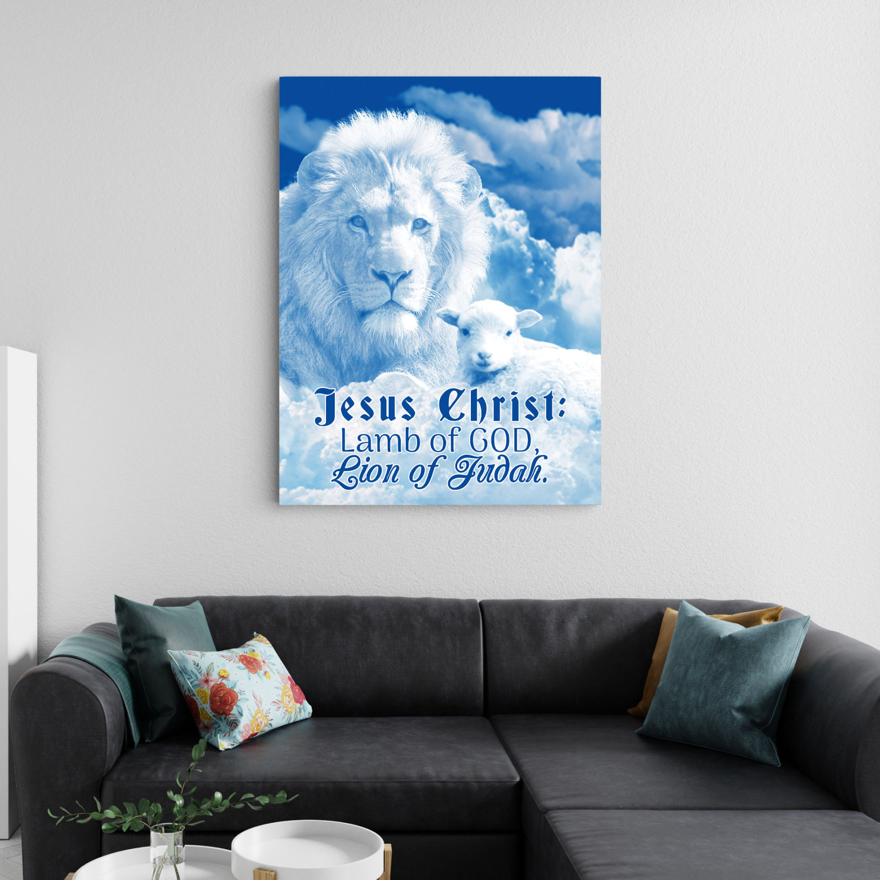 Jesus Christ Lamb Of God Lion Of Judah Christian Canvas Wall Art