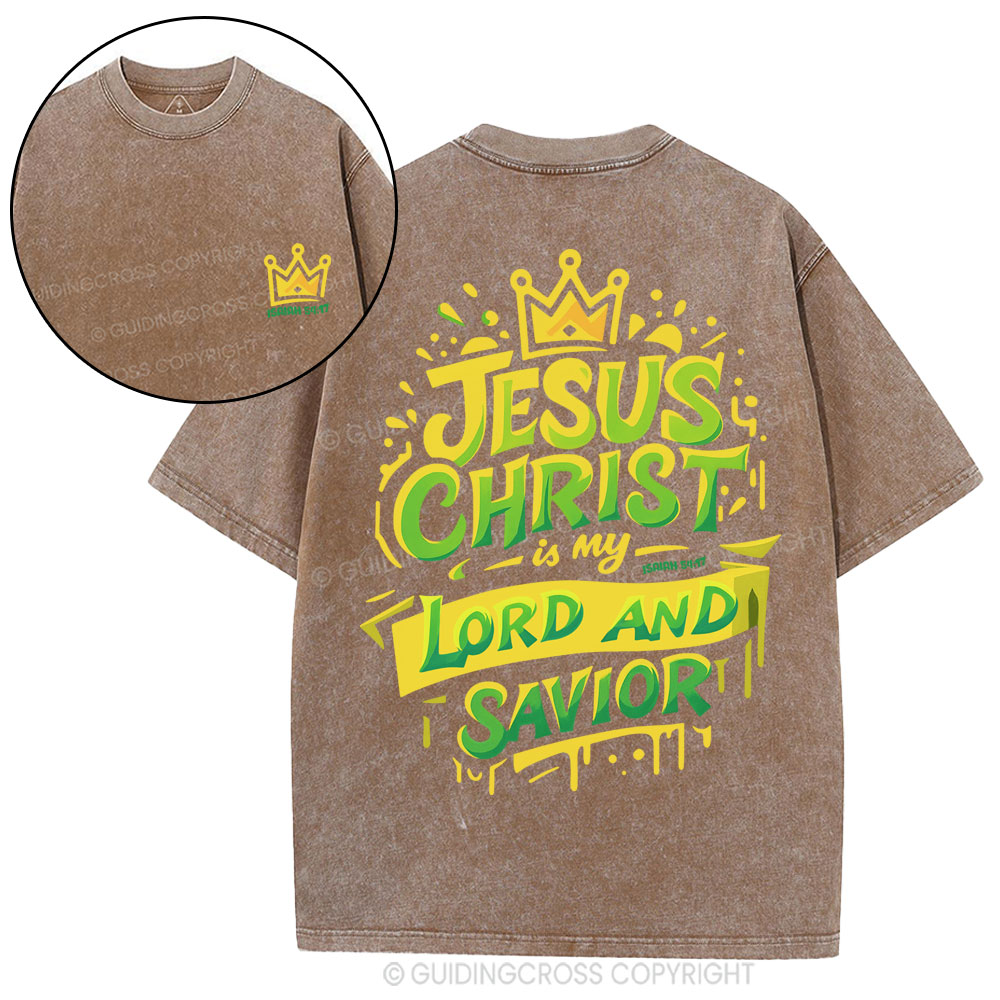 Jesus Christ Lord And Savior Christian Washed T-Shirt