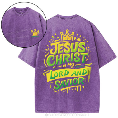 Jesus Christ Lord And Savior Christian Washed T-Shirt