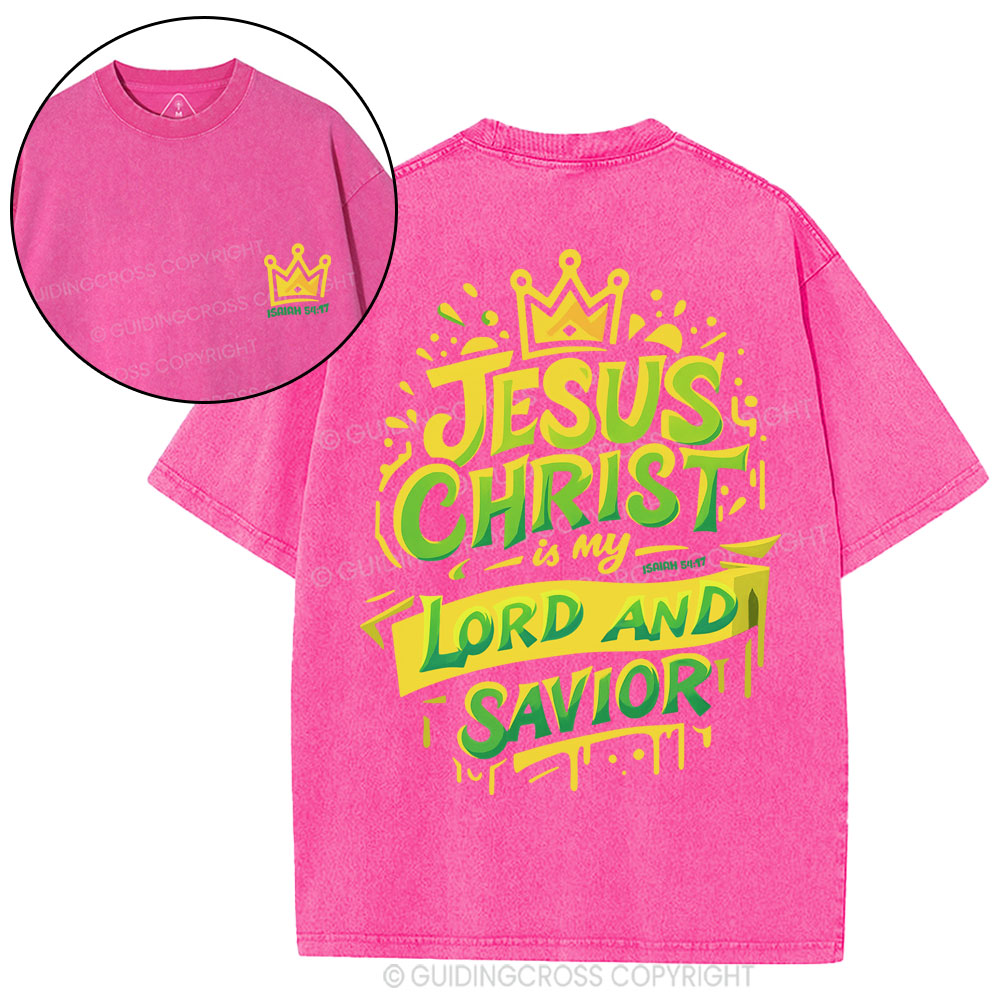 Jesus Christ Lord And Savior Christian Washed T-Shirt