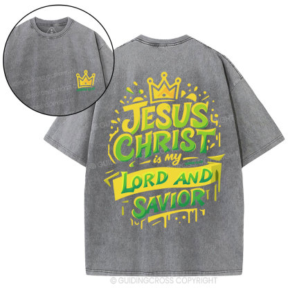 Jesus Christ Lord And Savior Christian Washed T-Shirt