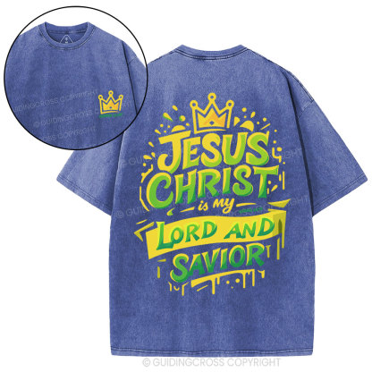 Jesus Christ Lord And Savior Christian Washed T-Shirt