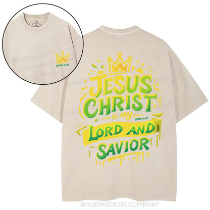 Jesus Christ Lord And Savior Christian Washed T-Shirt