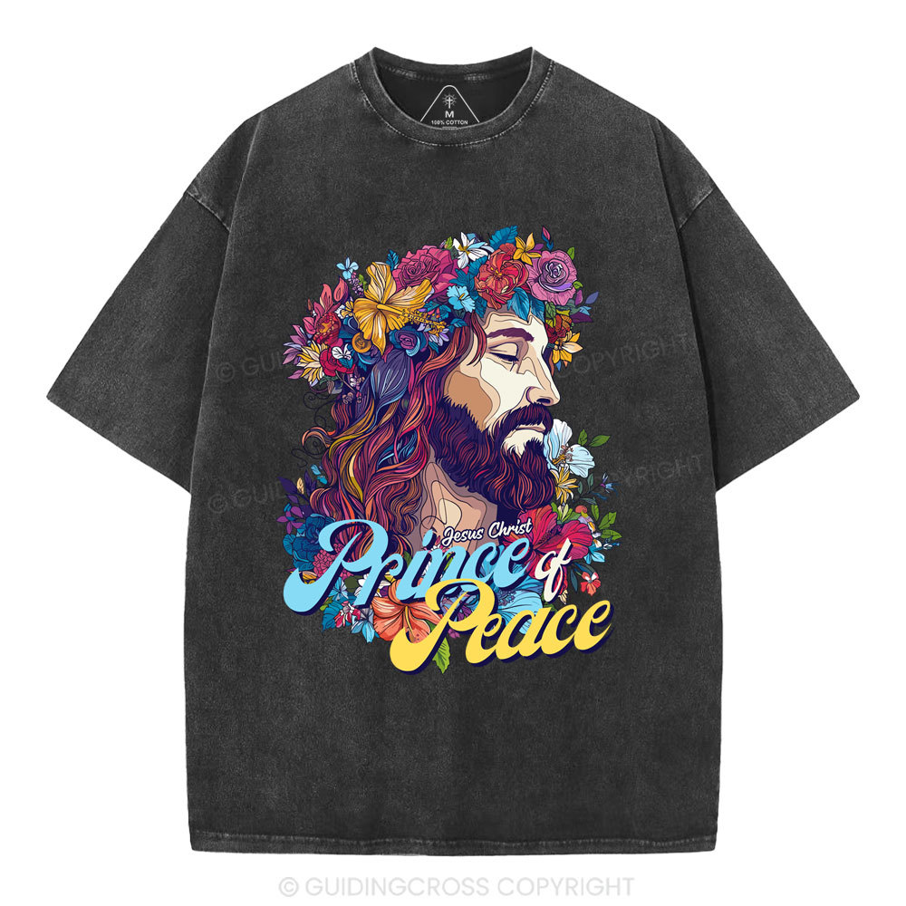 Jesus Christ Prince Of Peace Christian Washed T-Shirt
