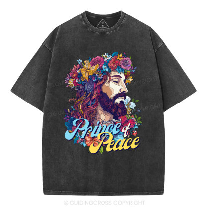 Jesus Christ Prince Of Peace Christian Washed T-Shirt