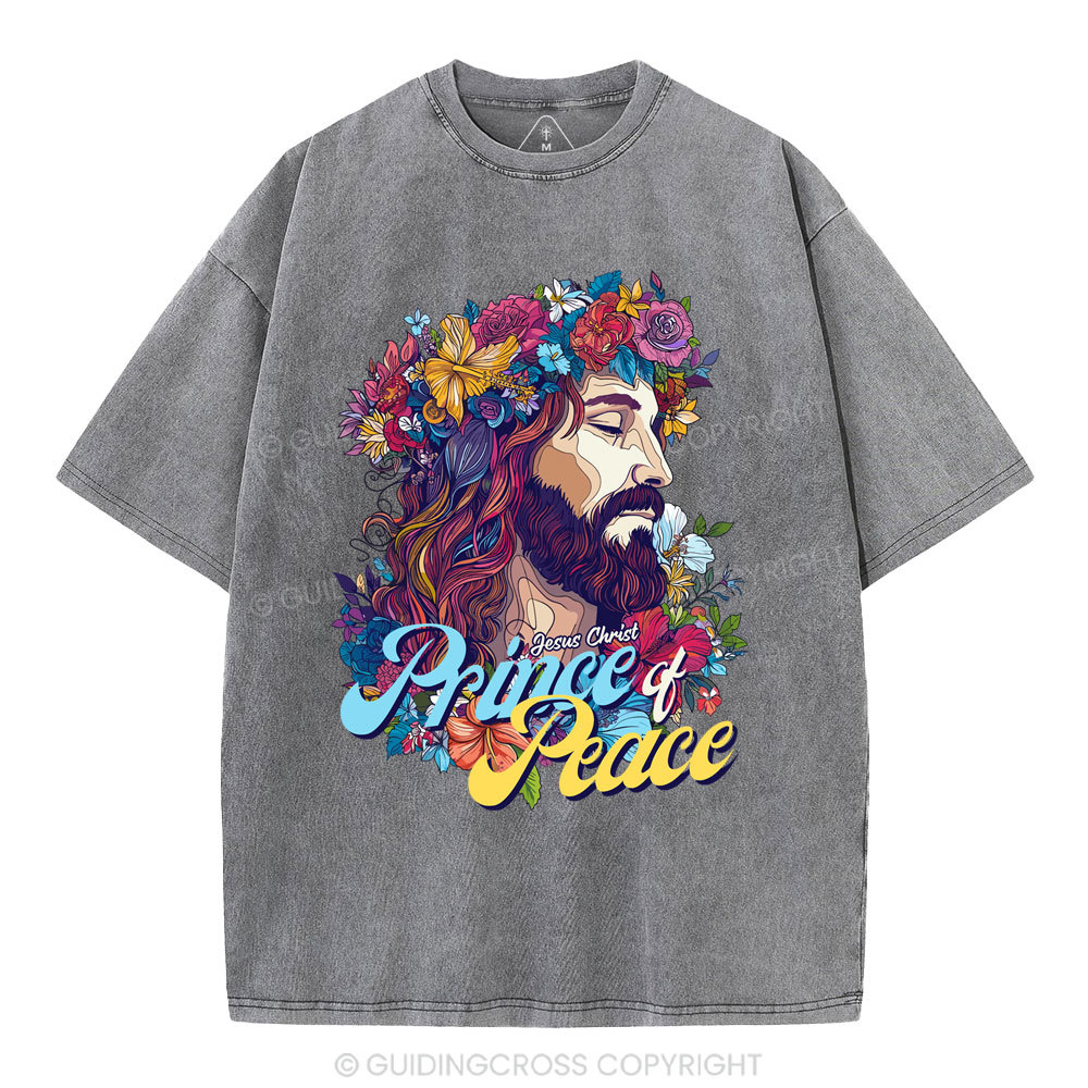 Jesus Christ Prince Of Peace Christian Washed T-Shirt