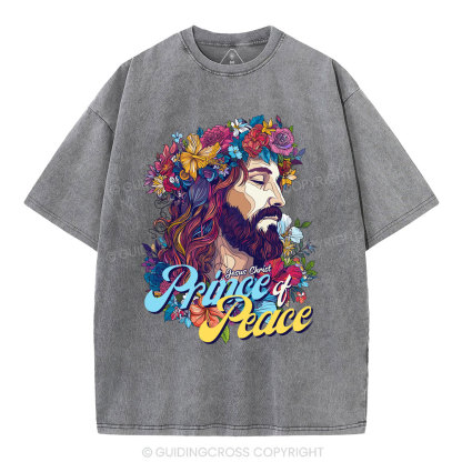 Jesus Christ Prince Of Peace Christian Washed T-Shirt