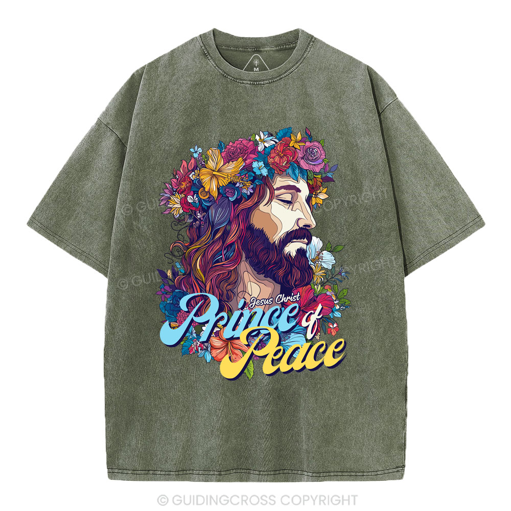 Jesus Christ Prince Of Peace Christian Washed T-Shirt