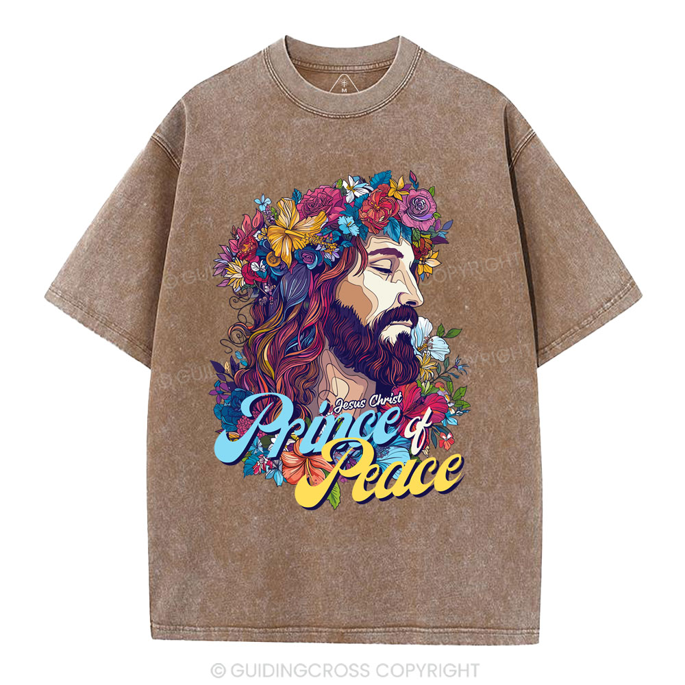 Jesus Christ Prince Of Peace Christian Washed T-Shirt