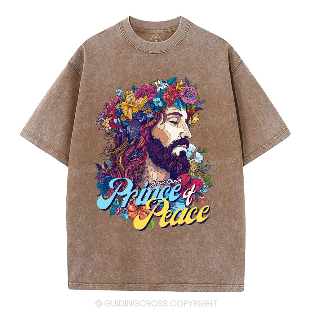Jesus Christ Prince Of Peace Christian Washed T-Shirt