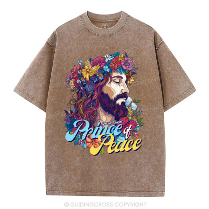 Jesus Christ Prince Of Peace Christian Washed T-Shirt