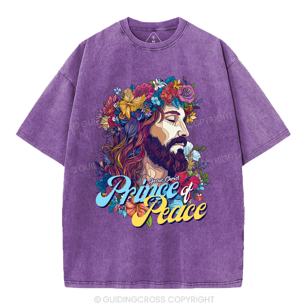 Jesus Christ Prince Of Peace Christian Washed T-Shirt