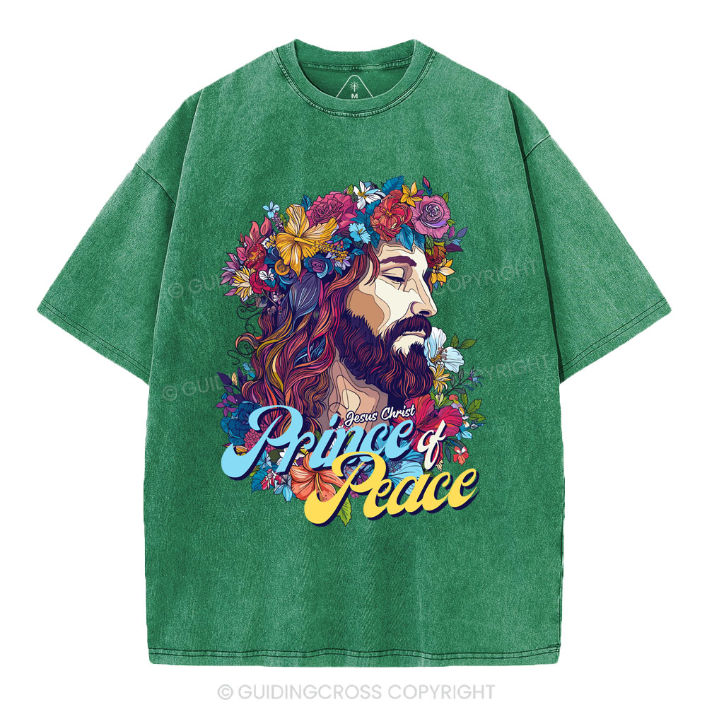 Jesus Christ Prince Of Peace Christian Washed T-Shirt