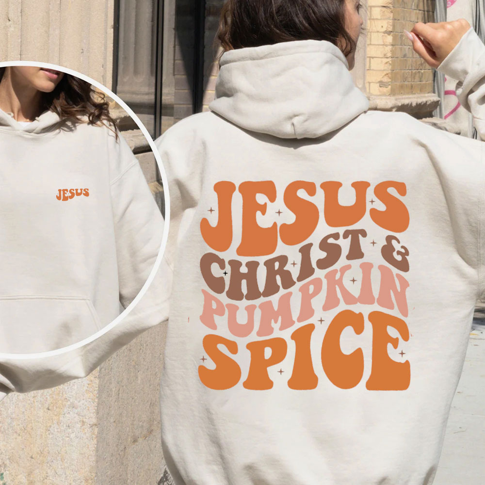 Jesus Christ& Pumpkin Spice Christian Fleece Hoodie Set