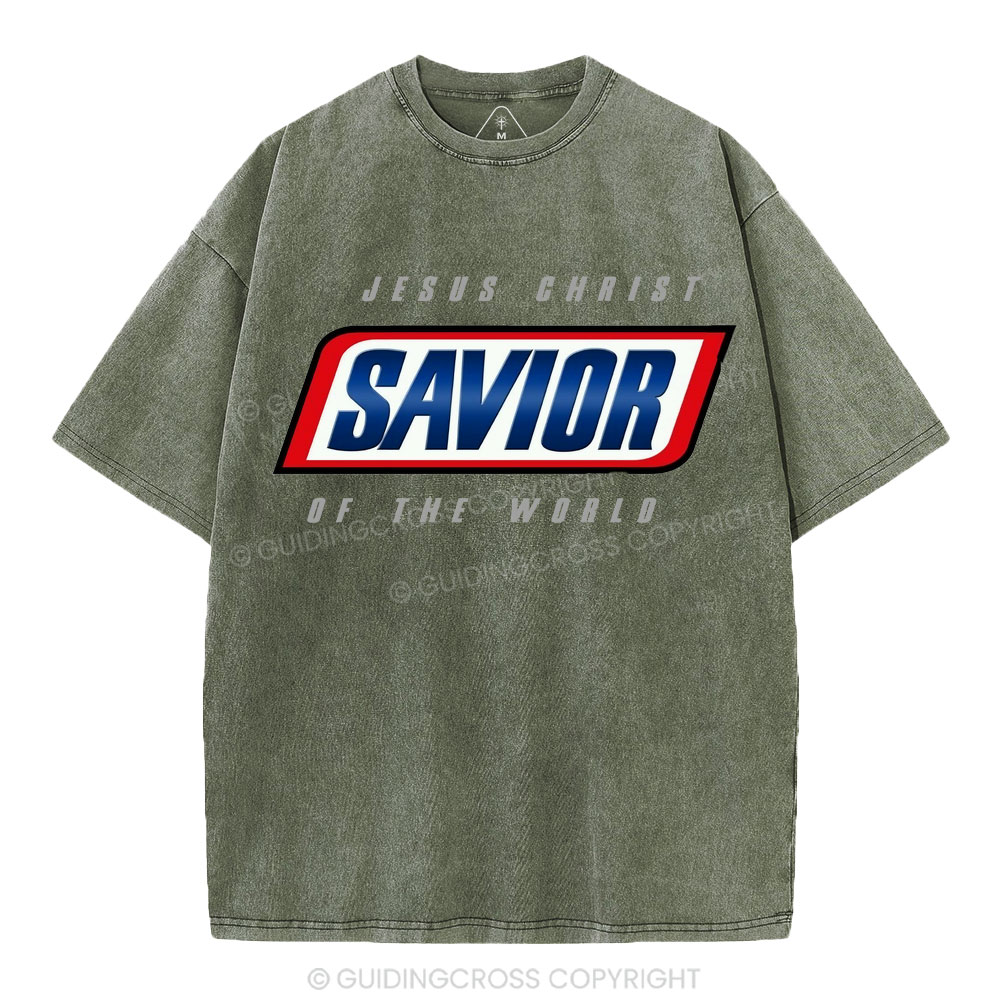 Jesus Christ Savior Christian Washed T-Shirt
