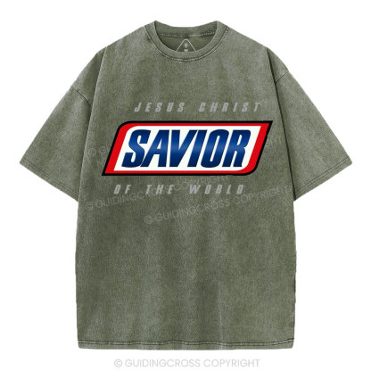 Jesus Christ Savior Christian Washed T-Shirt