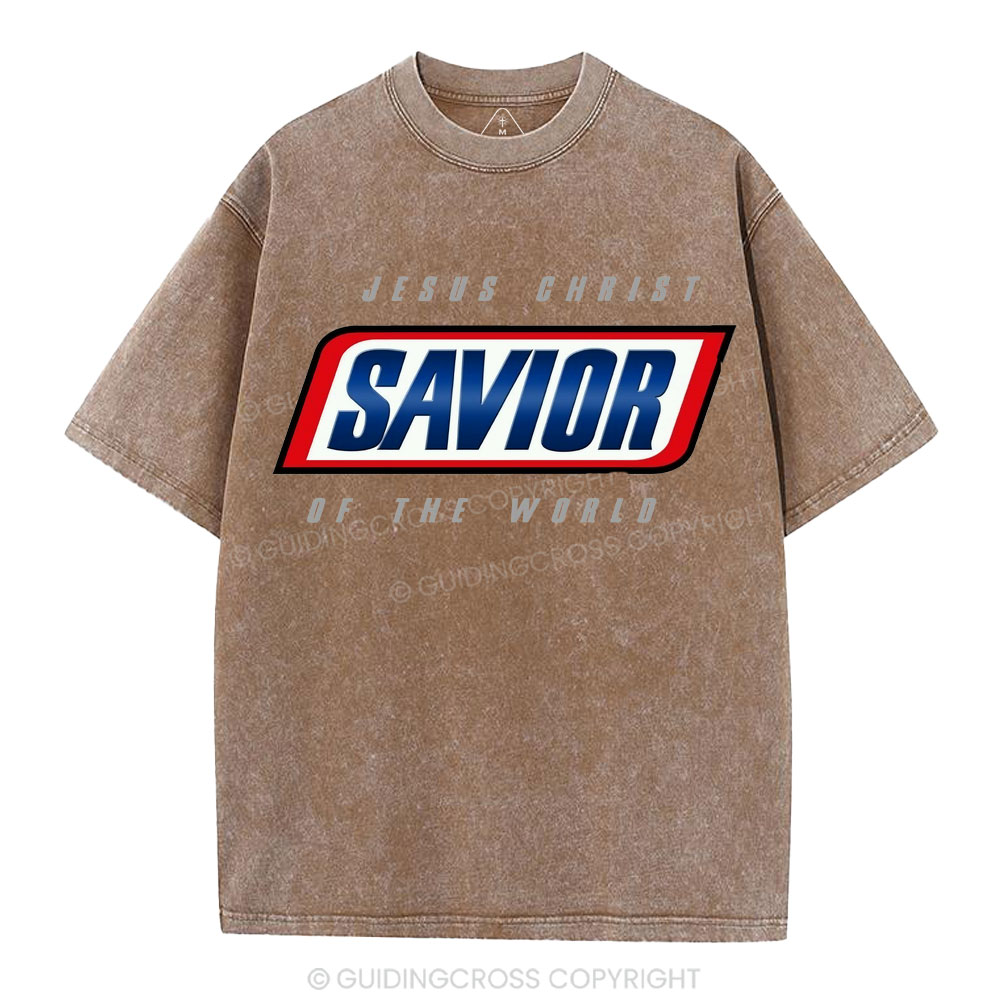 Jesus Christ Savior Christian Washed T-Shirt