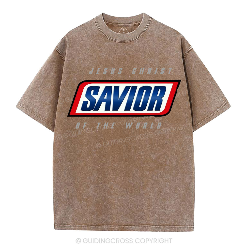 Jesus Christ Savior Christian Washed T-Shirt