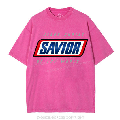 Jesus Christ Savior Christian Washed T-Shirt