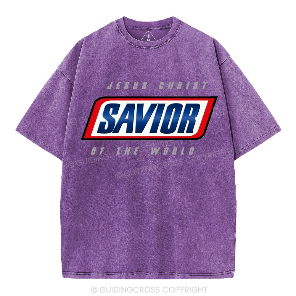 Jesus Christ Savior Christian Washed T-Shirt