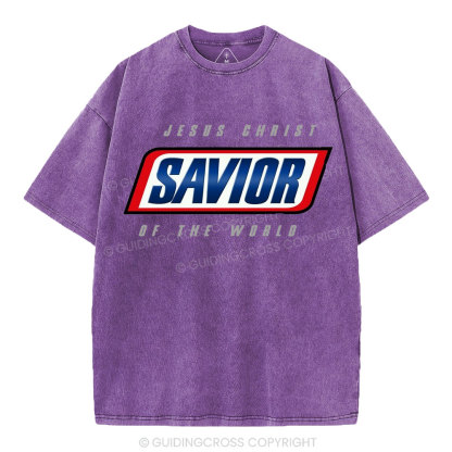 Jesus Christ Savior Christian Washed T-Shirt