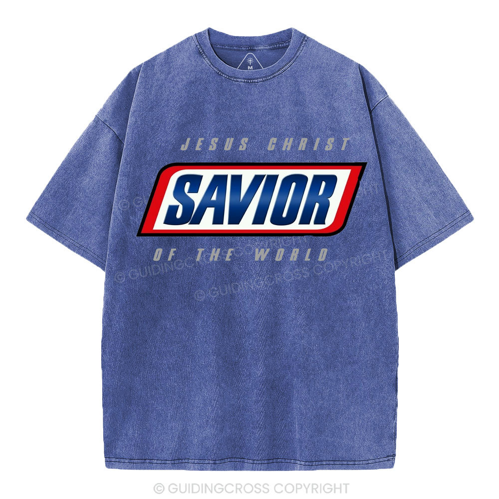Jesus Christ Savior Christian Washed T-Shirt