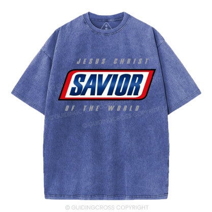 Jesus Christ Savior Christian Washed T-Shirt