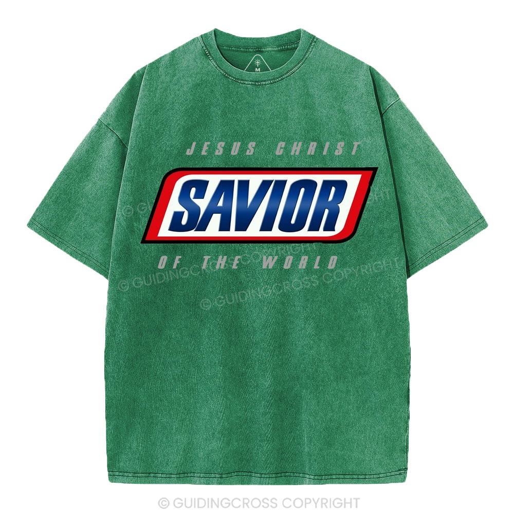 Jesus Christ Savior Christian Washed T-Shirt
