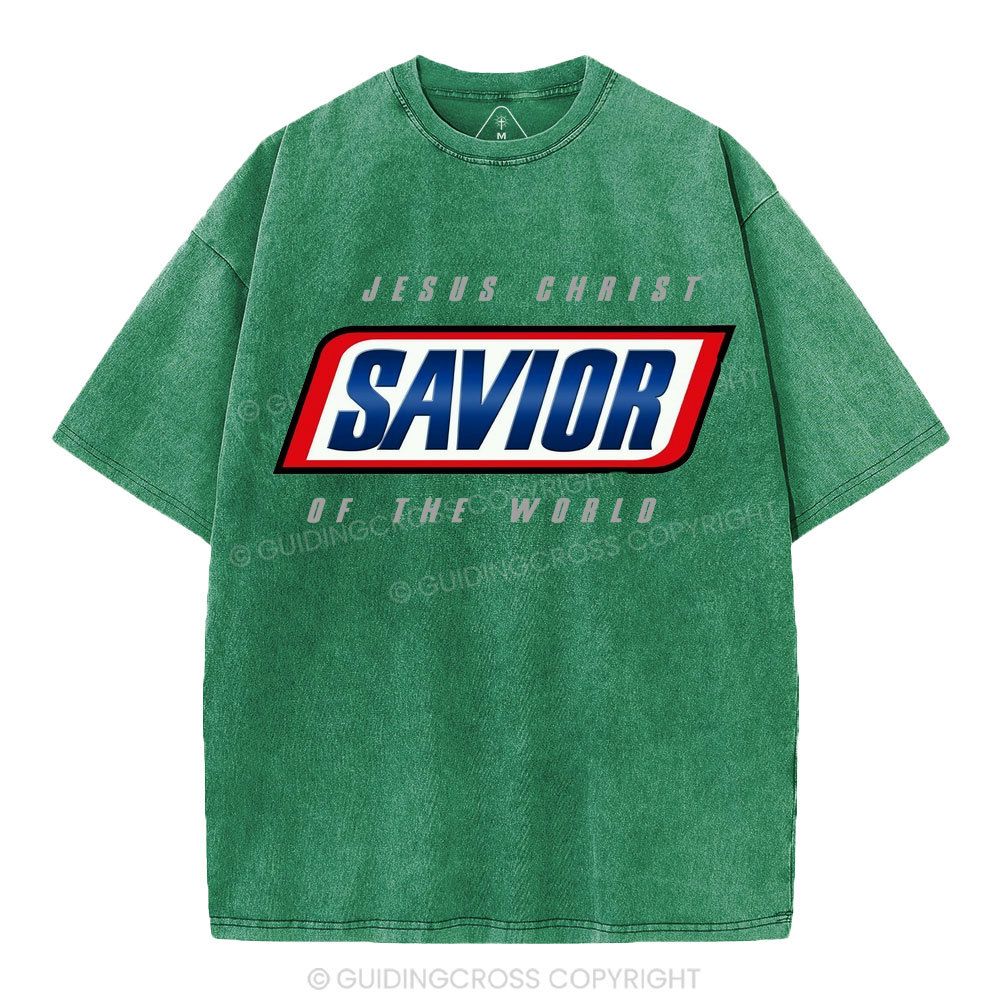 Jesus Christ Savior Christian Washed T-Shirt