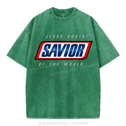 Jesus Christ Savior Christian Washed T-Shirt