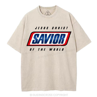 Jesus Christ Savior Christian Washed T-Shirt