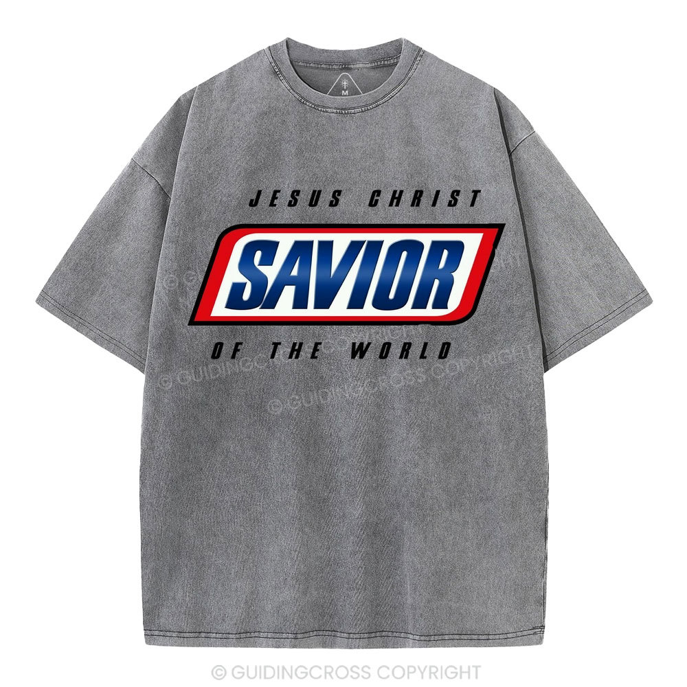 Jesus Christ Savior Christian Washed T-Shirt