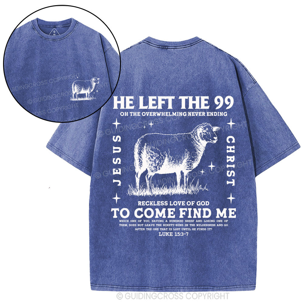 Jesus Christ Sheep Christian Washed T-Shirt