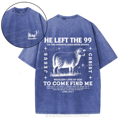 Jesus Christ Sheep Christian Washed T-Shirt