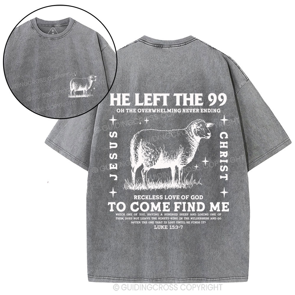Jesus Christ Sheep Christian Washed T-Shirt