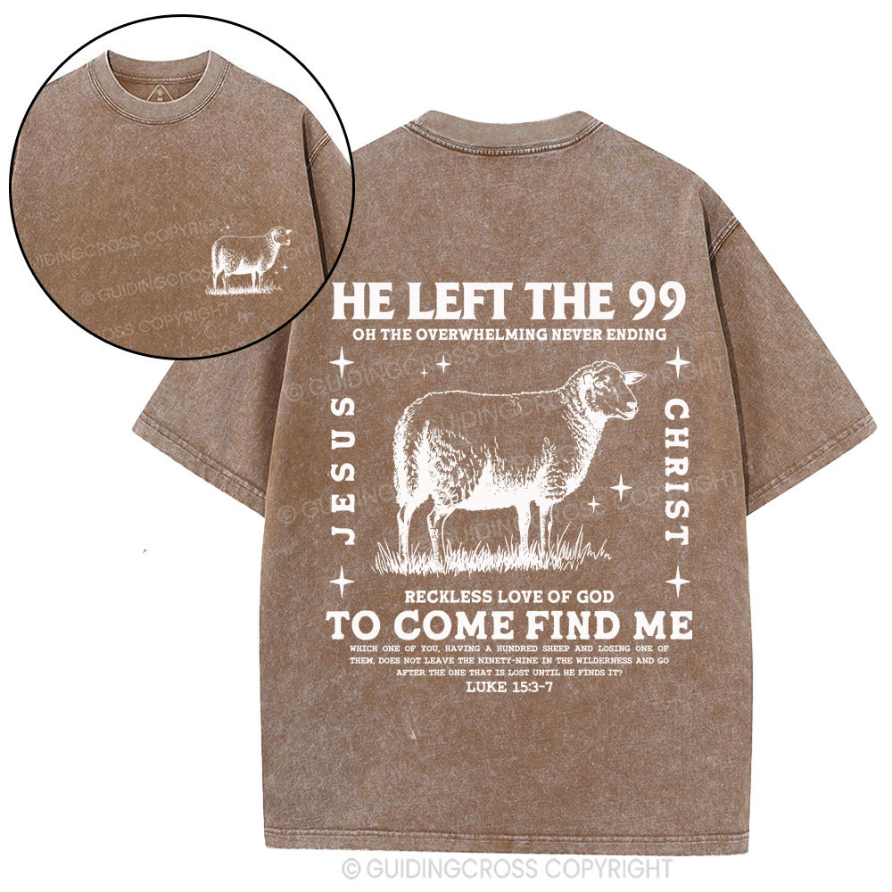 Jesus Christ Sheep Christian Washed T-Shirt