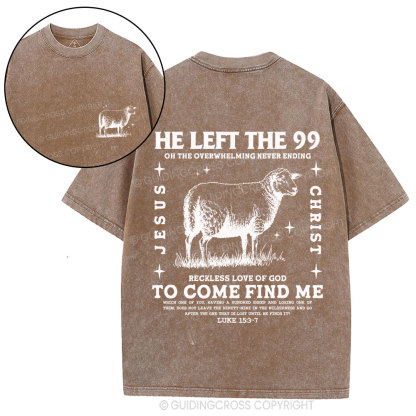Jesus Christ Sheep Christian Washed T-Shirt