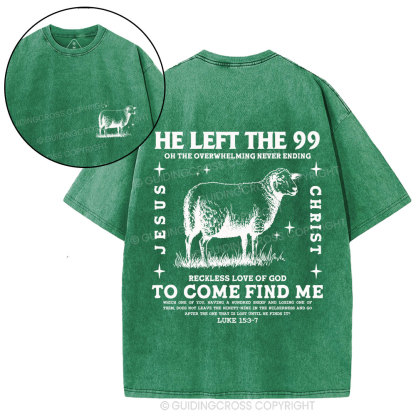 Jesus Christ Sheep Christian Washed T-Shirt
