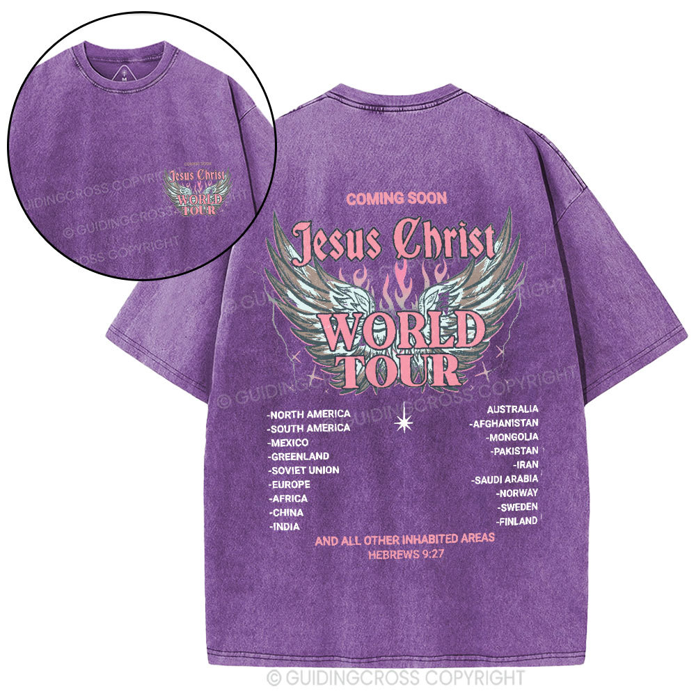 Jesus Christ World Tour Christian Washed T-Shirt