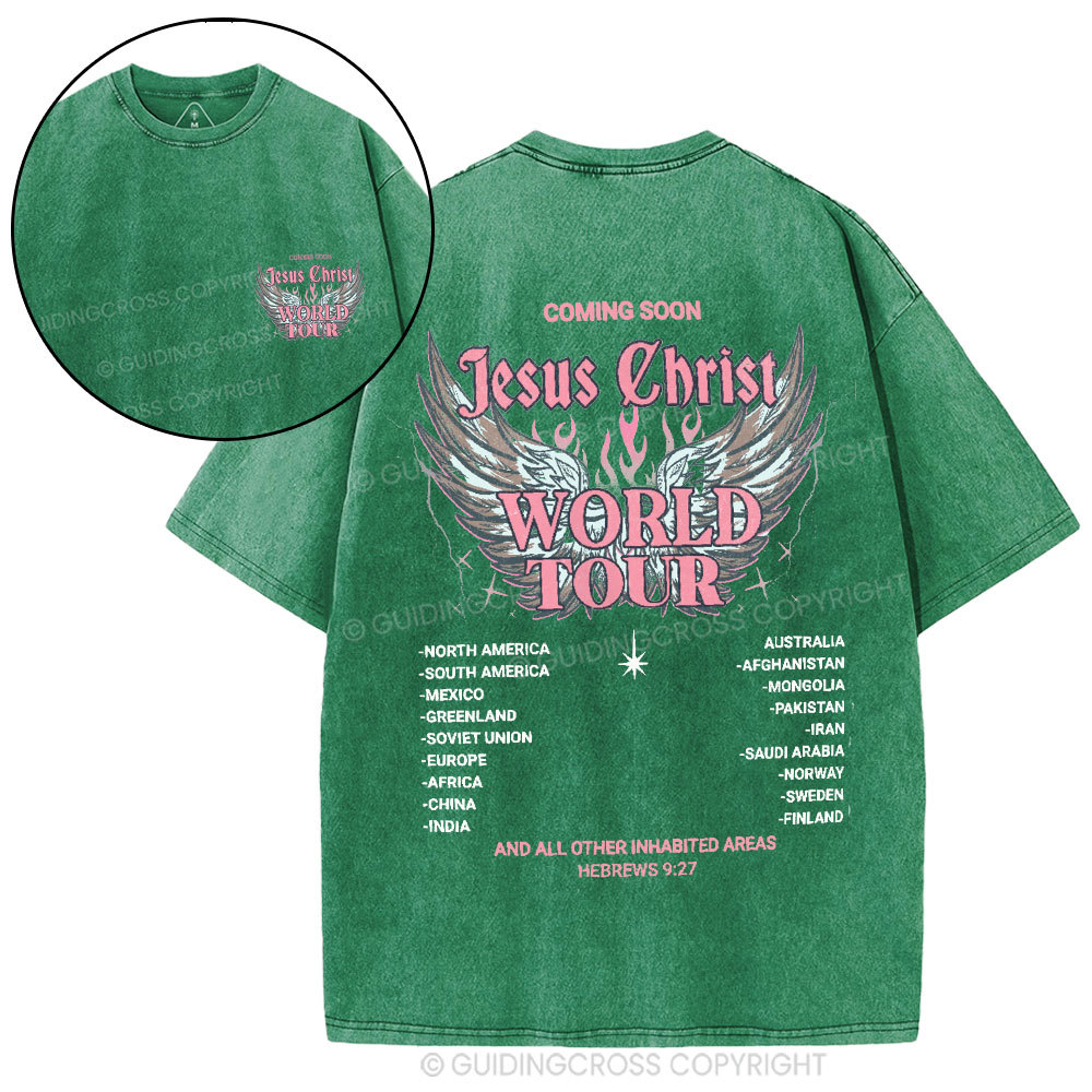 Jesus Christ World Tour Christian Washed T-Shirt