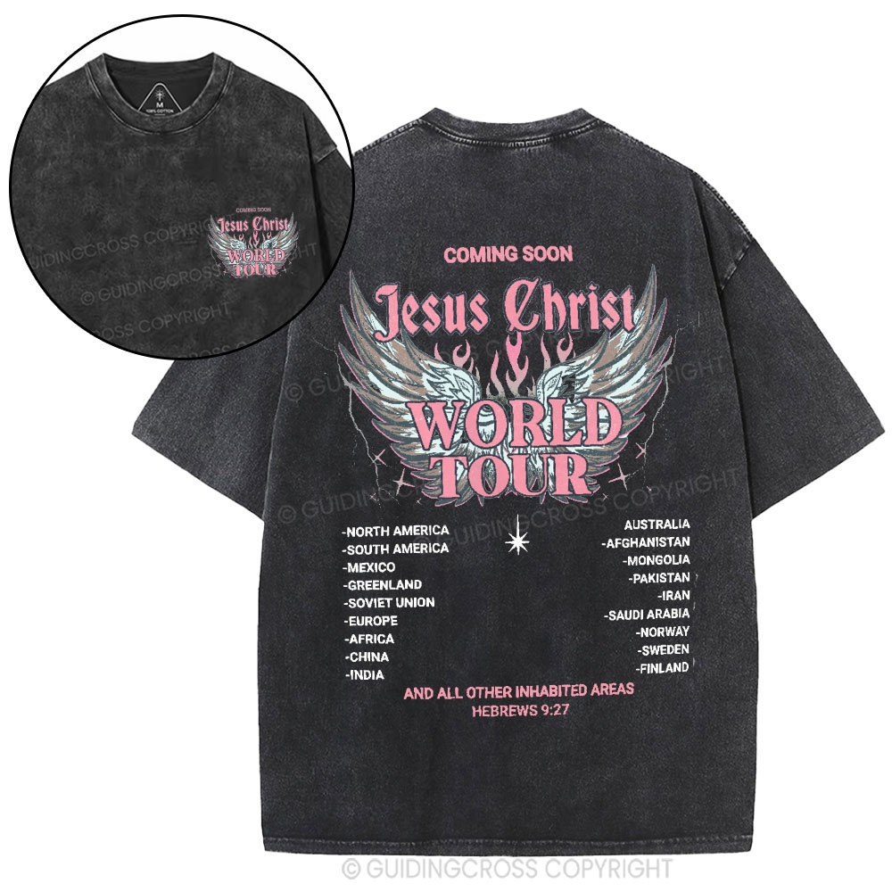 Jesus Christ World Tour Christian Washed T-Shirt