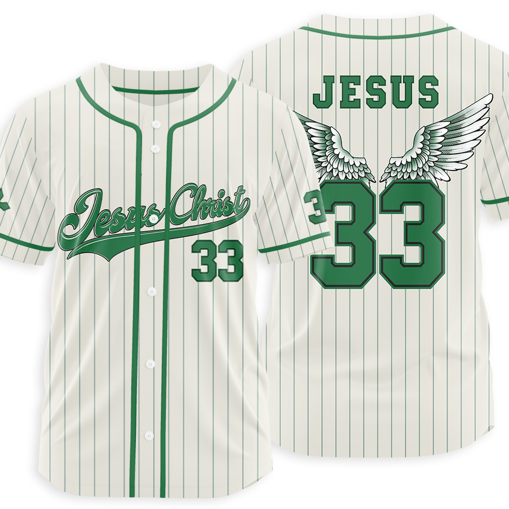 Jesus Christ striped Christian Baseball Jersey
