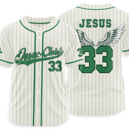 Jesus Christ striped Christian Baseball Jersey