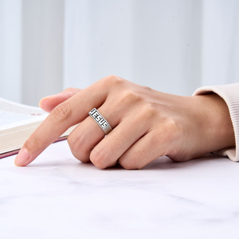 Jesus Christian 925 Sterling Silver Ring