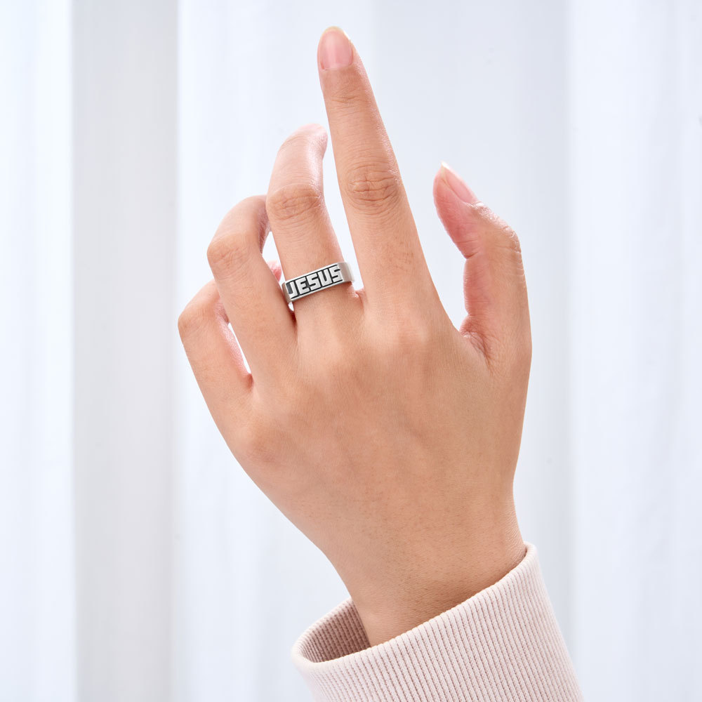 Jesus Christian 925 Sterling Silver Ring
