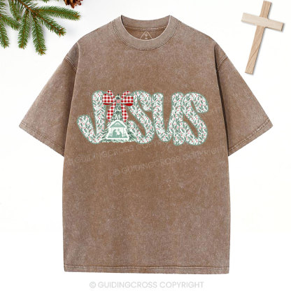 Jesus Christian Christmas Washed T-Shirt